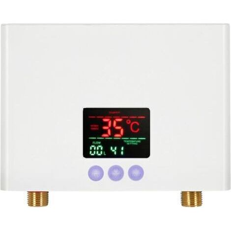 Mini chauffe eau instantané electrique,Chauffe-eau instantané,petit chauffe-eau instantané avec affichage de la température LED,chauffe-eau cuisine 220V,chauffe eau instantané electrique douche 3KW