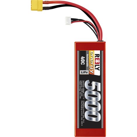 Reely Modellbau-Akkupack (LiPo) 11.1 V 5000 mAh Zellen-Zahl: 3 40 C Hardcase XT90