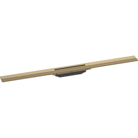 Hansgrohe RainDrain Flex - Canalina doccia lineare con griglia in acciaio inox 900, centro spazio, accorciabile, color bronzo spazzolato 56045140 (1/4)
