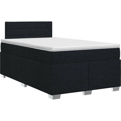 Maison Exclusive - Letto box spring con materasso Nero 120 x 200 cm Tessuto (1/5)