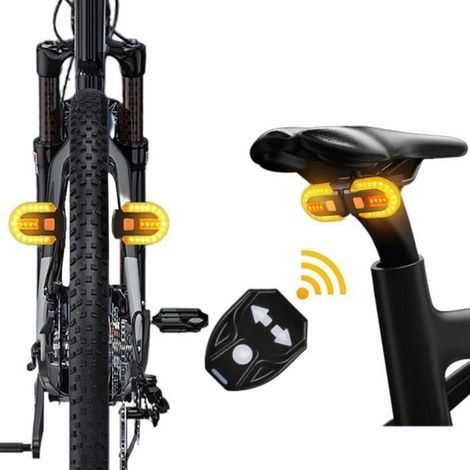 Satz USB-wiederaufladbarer, kabelloser Fahrradblinker mit Fernbedienung für Nachtfahrten A164