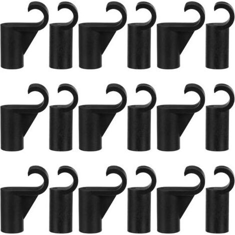 Kit de 20 connecteurs pour tringles à vêtements Connecteurs métalliques pour tubes Accessoires pour penderie Crochets de support pour barres de penderie Support pour vêtements (1/5)