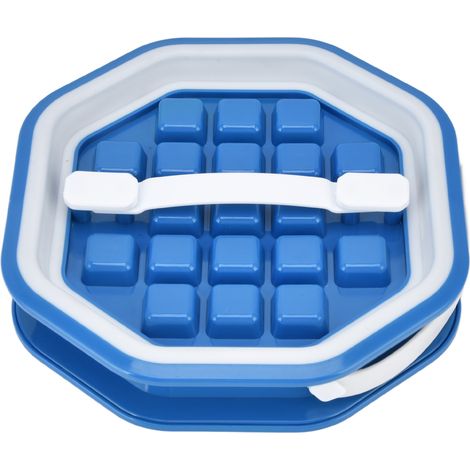 Moule à glaçons 2 en 1, pliable, en forme de losange, pour pique-nique, remplissage et transport faciles. Bleu. (1/5)