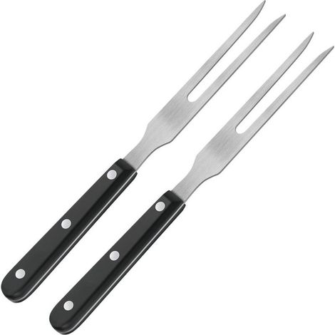 fourchettes à découper, fourchettes à casserole, fourchettes à viande en acier inoxydable avec manches en plastique, fourchettes de service pour barbecue de 27 cm, fourchettes à barbecue avec manche (1/4)