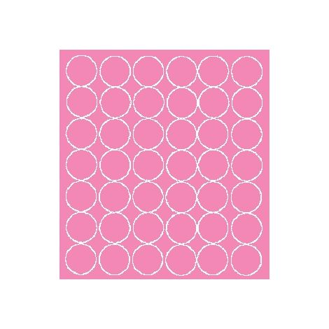 Pegatinas circulares de 3 cm, pegatinas circulares con puntos, 42 piezas, rosa mate
