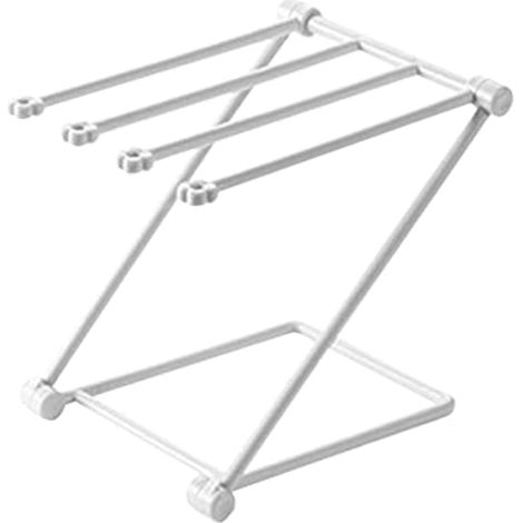 Égouttoir à torchons pliable 4 bras pour plan de travail, porte-torchons de cuisine (Gris) (1/5)
