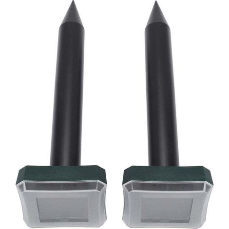 2 pièces ultrasons solaire serpent souris ravageur rongeur répulsif Anti moustique jardin cour (1/4)