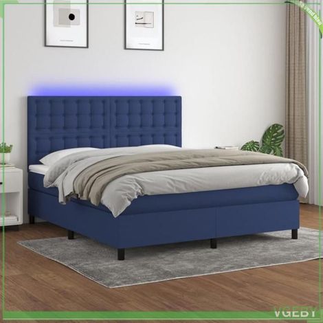 Sommier tapissier avec matelas et LED - 3135219 - 180x200 cm - Tête de lit réglable - Bande LED USB IP65 (1/5)