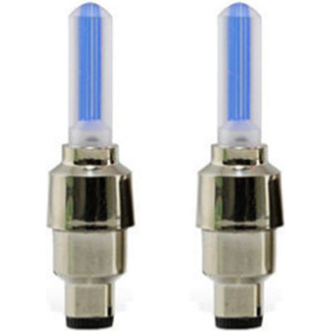 Capsules lumineuses LED bleues pour valves de roues moto (2 pièces) (1/5)