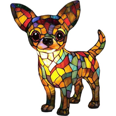 Veilleuse Chien - Lampe De Table En Résine 3D Avec Éclairage LED - Décoration Intérieure Pour Chambre Ou Salon - 1 Pièce (1/5)