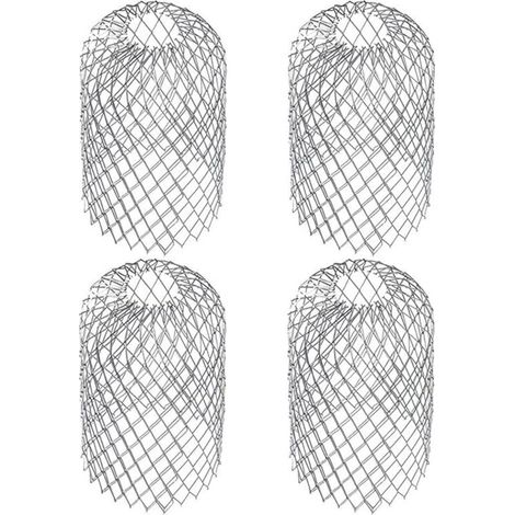 4x Filtres de Gouttière en Aluminium 3 Pouces, Crapaudines pour Gouttière, Grille Protection Gouttière, Gardes de Gouttière en Métal pour Maison Avant Toit Fossé Égout contre les Feuilles Toit (1/5)