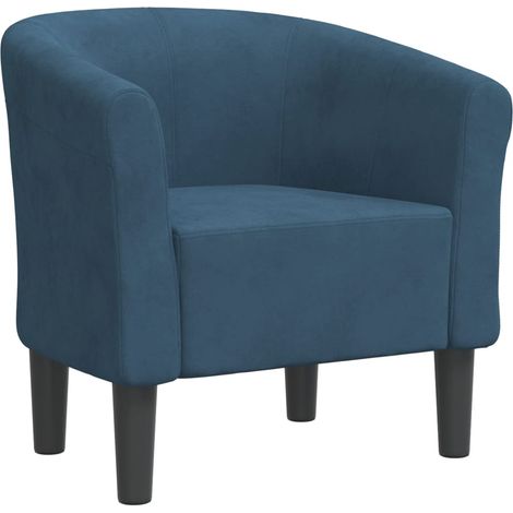 Sillón de terciopelo azul oscuro vidaXL (1/5)