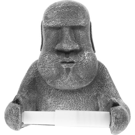Porte-essuie-tout Mikinona en forme de statue Moai, résine durable (1/5)