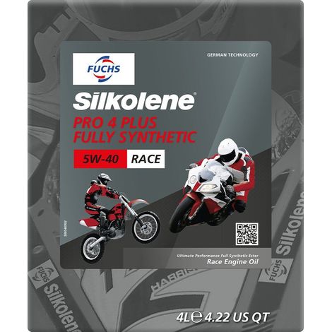 Huile moteur SILKOLENE FUCHS 100 % synthétique ester PRO 4 PLUS 10W50 4L