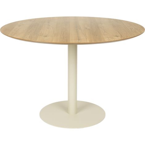 Table Design, Table ronde en bois Ø110 cm Steven Beige en Wood, BOITE A DESIGN (1/5)