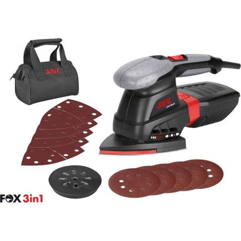 Ponceuse multifonction 720W – Pour ponçage bois dur et teck – Moteur Brushless – Accessoires inclus – Skil