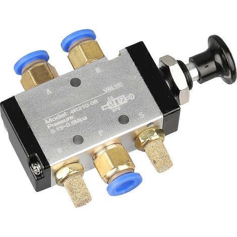 4R210-08 Distributeur manuel 2 voies 5 positions, interrupteur pneumatique à pousser/tirer pour distributeur 4R310-10 3R310-10 (1/5)