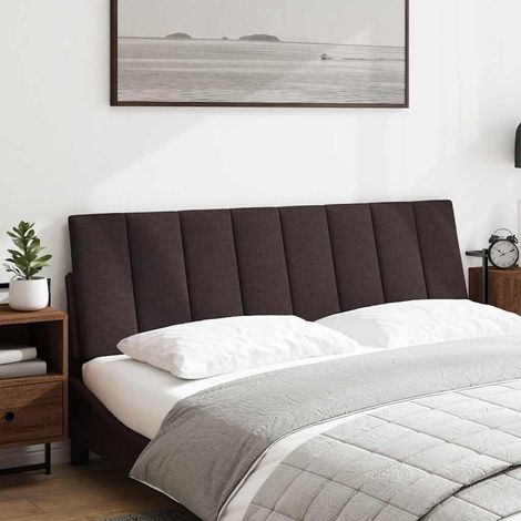Coussin de tête de lit Hanko marron foncé 160 cm tissu CFW30889 (1/5)