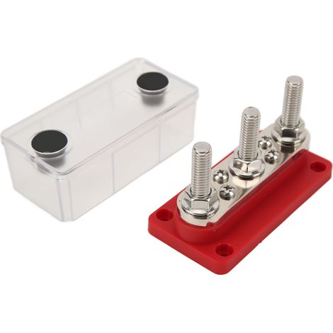 Stromverteiler-Anschlussklemme 12–48 V 300 A Batteriesammelschiene für Pkw, Lkw, Wohnmobile, Boote, Solaranlagen, Rot (1/5)