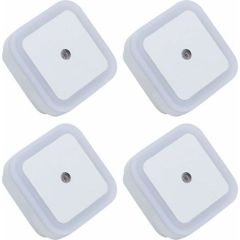 LED-Nachtlicht, Innenbeleuchtung, diverse Beleuchtungszubehörteile, 4-teilig (Weiß) (1/4)
