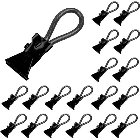 30 Pièces Accroche Torchon Cuisine, Accroche Torchon, Pince Torchon, Adapté pour Suspendre des Serviettes, des Torchons, des Fournitures de Cuisine, des Poupées, des Chapeaux (Noir) (1/5)
