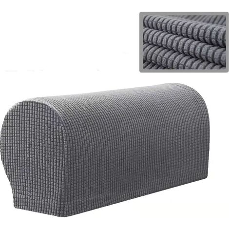 Housse De Accoudoir - Polyester Doux Anti-dérapant - Extensible Universel Pour Fauteuil Canapé Banc - Lot De 2 (1/5)