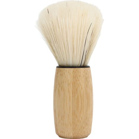 Brosse à barbe homme poils doux manche bois ergonomique, outil rasage visage salon coiffure maison