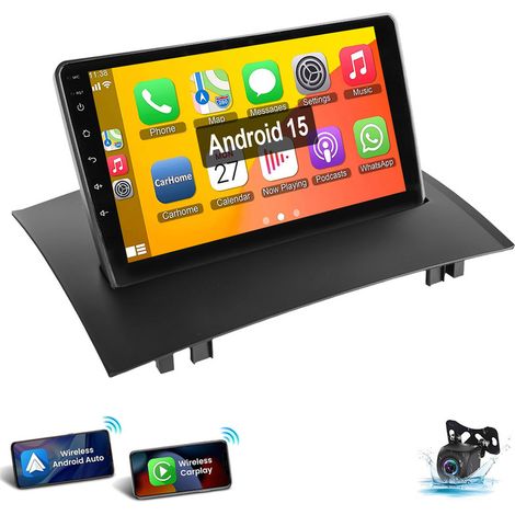 Pour Renault Megane 2 2002-2009 Android 15 Autoradio Carplay GPS RDS WIFI 1+32G CAM (1/5)