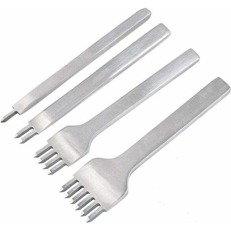 Kit Outils Perforatrice 4 Pcs DIY Cuir Kit Outils Perforatrice pour Artisanat du Cuir Griffe (4 mm)-Fei Yu (1/4)