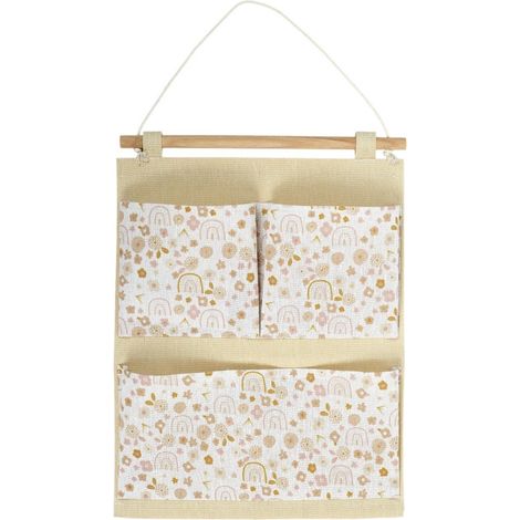 Rangement à Suspendre "Terrazzo" 41cm Rose (1/3)