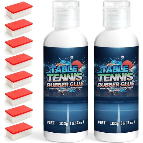 Colle de tennis de table 200 ml - Colle à séchage rapide pour revêtements de raquette et bois - Pour montage et entretien - Forte adhérence - Empêche le décollement - Assure stabilité et (1/5)
