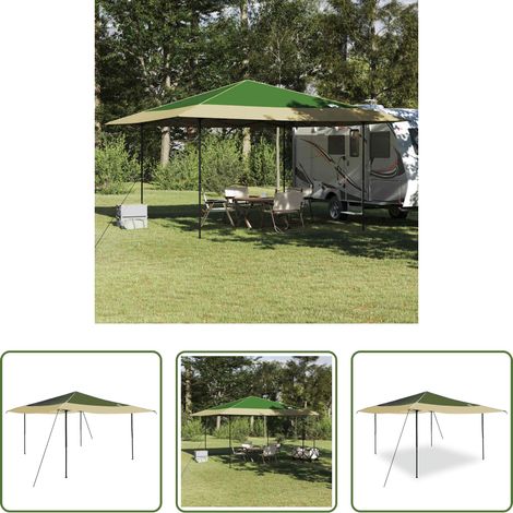 Außenzelt - Pavillon-Zelt Grün 395 x 395 x 251 cm Stoff (1/5)