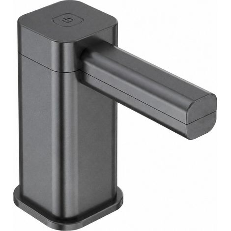 Filiyano-Distributeur automatique de gel hydroalcoolique à induction, rechargeable par USB, modèle de bureau en ABS blanc F1 avec mousse gris foncé et (1/5)