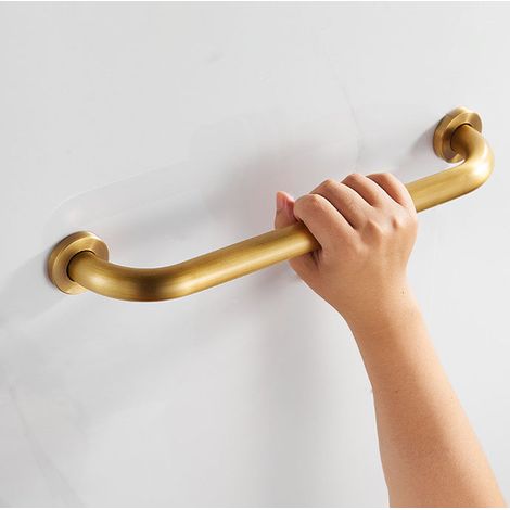 30CM Barre d'Appui Salle de Bain en Laiton Massif Poignée de Baignoire Equilibrée Antichute Support de Sécurité Antidérapant (1/4)