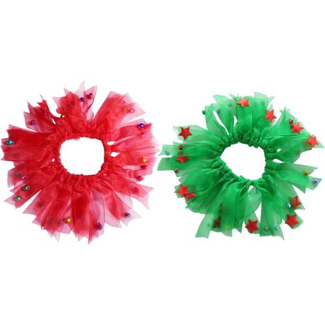 Collier de Collier pour Chien 2 Pièces Ruban, Polyester, Rouge Doux, Léger, Lavable, pour Animaux de Compagnie - MMCD-ZGL-04938 (1/5)