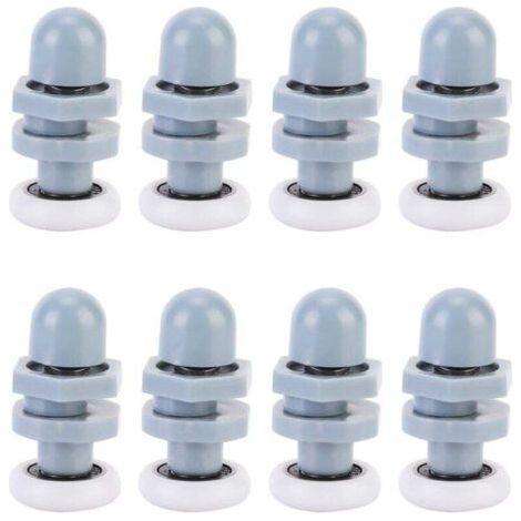 8 Stück robuste Kunststoff-Duschtürschienen, Gleitschienenlager, Ersatzteile für Badezimmerglas (20 mm) (1/5)
