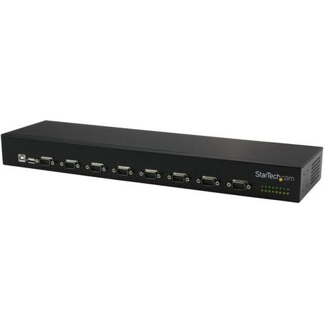 StarTech.com Hub serie RS232 a 8 ports - Adaptateur USB vers 8x DB9 RS232 a montage en rack avec installation en serie (ICUSB23208FD) (1/3)