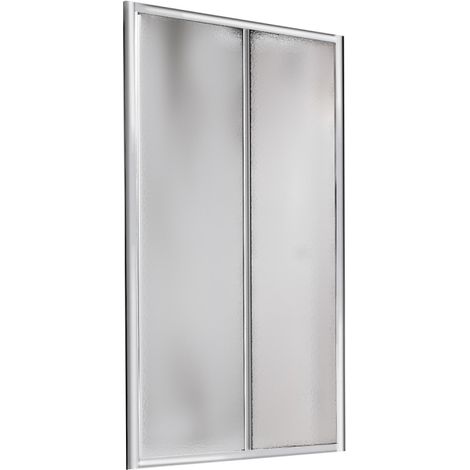 "PORTA DOCCIA A 1 ANTA FISSA E 1 SCORREVOLE """"SMERALDA"""" TRASPARENTE Sp.3 mm P.CROMO 106-111 - Ap.47 cm" (1/2)