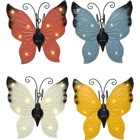 1 Lumiere Solaire En Forme De Papillon 17,8x6x4cm. Modeles Assortits suivant arrivage - LUMINEO (1/2)
