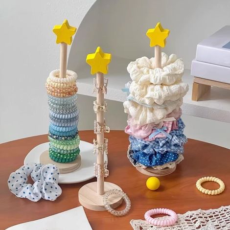 Atractivo soporte para accesorios de cabello – Organizador de mesa no plástico (1/4)