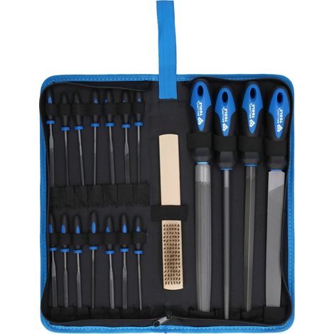 Brilliant Tools Feilen-Satz mit Feilenbürste, 19-tlg.