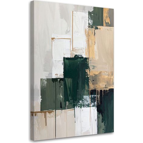 Tableaux, Abstraction vert gris,20x30 (1/4)