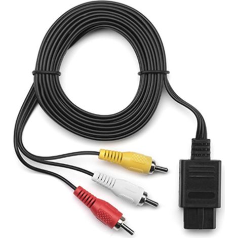 Cavo AV per giochi retrò, compatibile con console Nintendo 64, Gamecube, SN ES (audio e video), completamente isolato, a risparmio energetico e resistente.