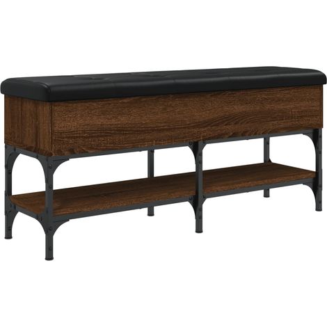 vidaXL Schuhbank Braun Eichen-Optik 102x32x45 cm Holzwerkstoff (1/5)