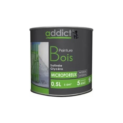 Pintura especial para madera, gris mineral satinado, 0,5 litros.