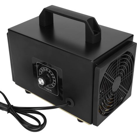 Générateur d'ozone noir 15g/h, minuterie intégrée, stérilisation et désinfection, norme UK 220V, purificateur d'air avec minuterie réglable. (1/5)