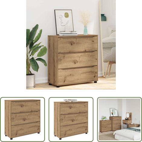 Armoire chêne - Armoire de rangement Chêne artisanal 80 x 31 x 81 cm (1/5)
