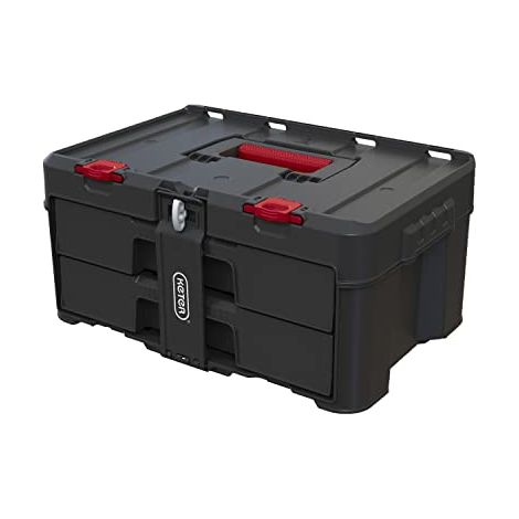 Keter – Rangement pour outils 253384 – Boîte à outils avec 2 tiroirs – Matériaux résistants – Compartiments modulables pour organisation (1/5)