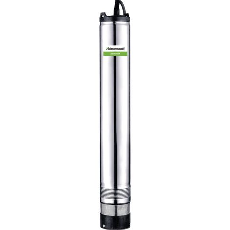 Pompe de puits profond avec démarrage/arrêt automatique pour eaux claires capacité 6000 l/h hauteur de refoulement 55 m 1,1 kW 230 V Cleancraft DWP 1106A