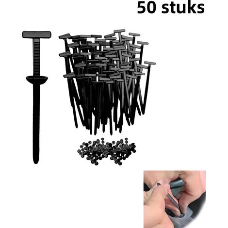 Lot de 50 attaches de câble multifonctionnelles pour fixation au plancher du compartiment moteur - Idéales pour l'entretien quotidien de votre voiture - Attaches de câble robustes en nylon autobloquan (1/5)